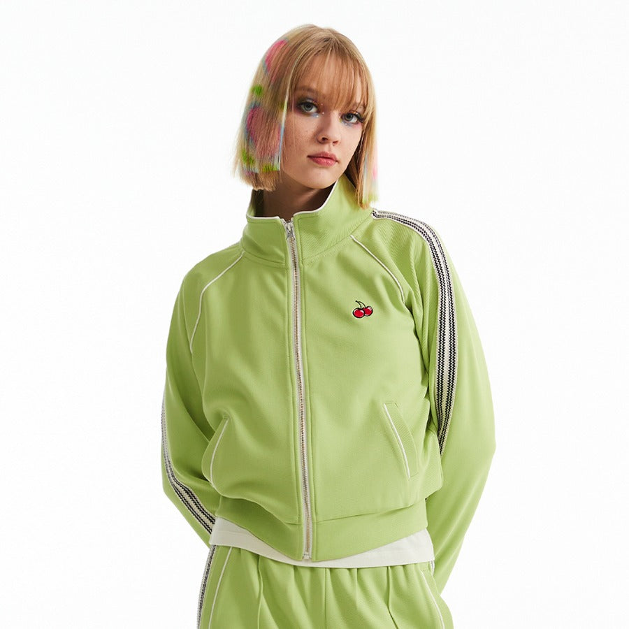 チェリーレーストラッククロップジャンパー【ライム】