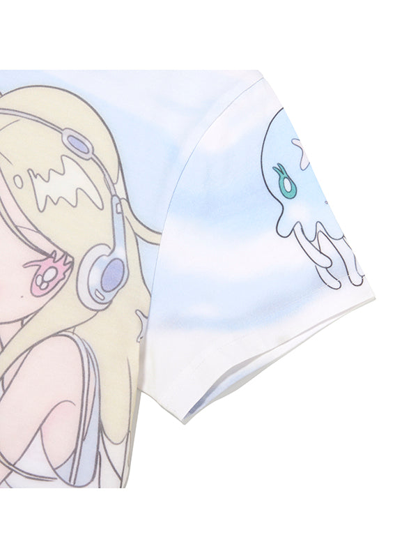 KIRSH X SUNONEBIRD フルプリントスタンダードフィット Tシャツ【ピンク】