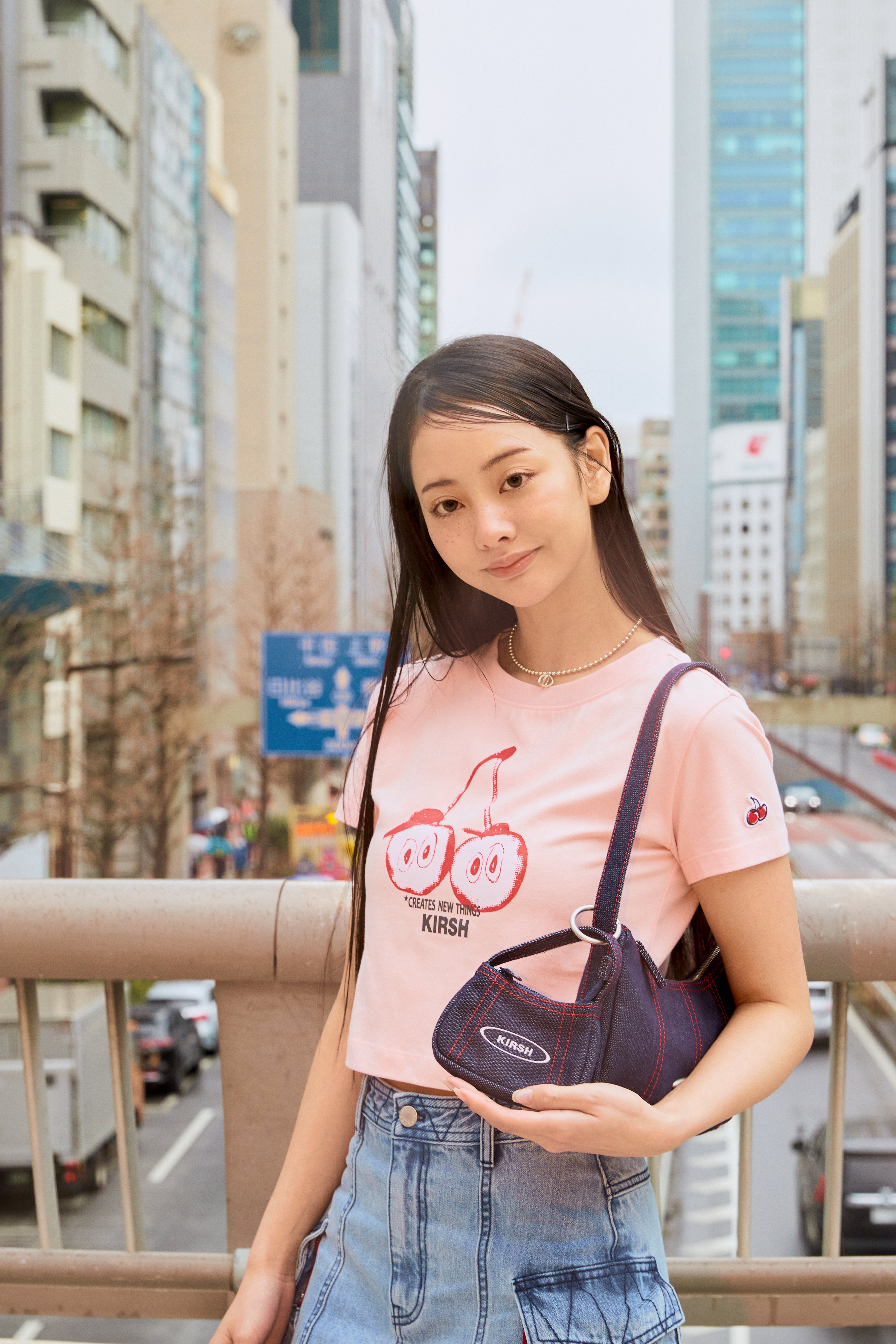 【日本限定】KIRSH X TOKYO ビンテージステッチポイントコインバッグ【ダークブルー】