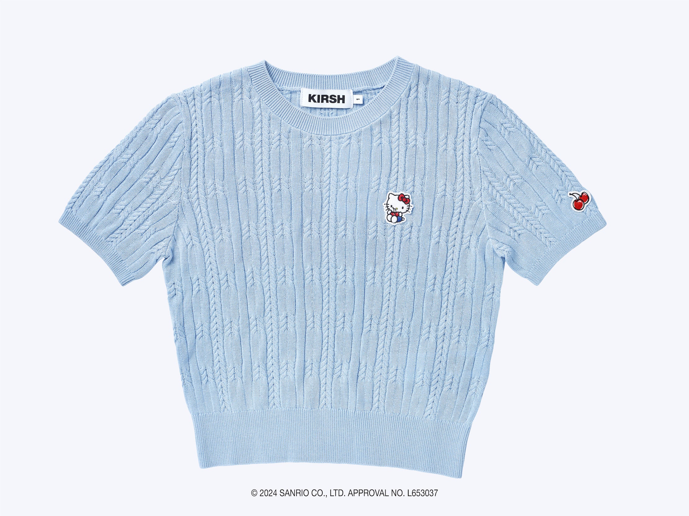 【KIRSH X HELLO KITTY】クロップショートニット【スカイ】