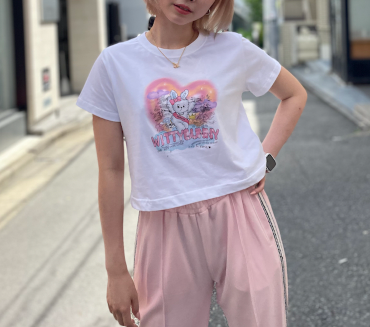 【日本限定】ウィッティバニートクロップTシャツ【ホワイト】