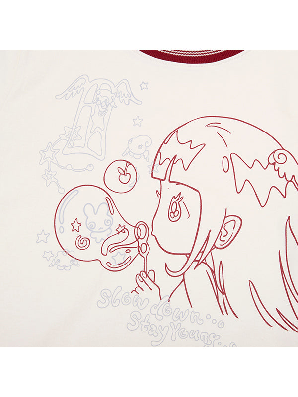 KIRSH X SUNONEBIRD リンガー Tシャツ【ライトイエロー】