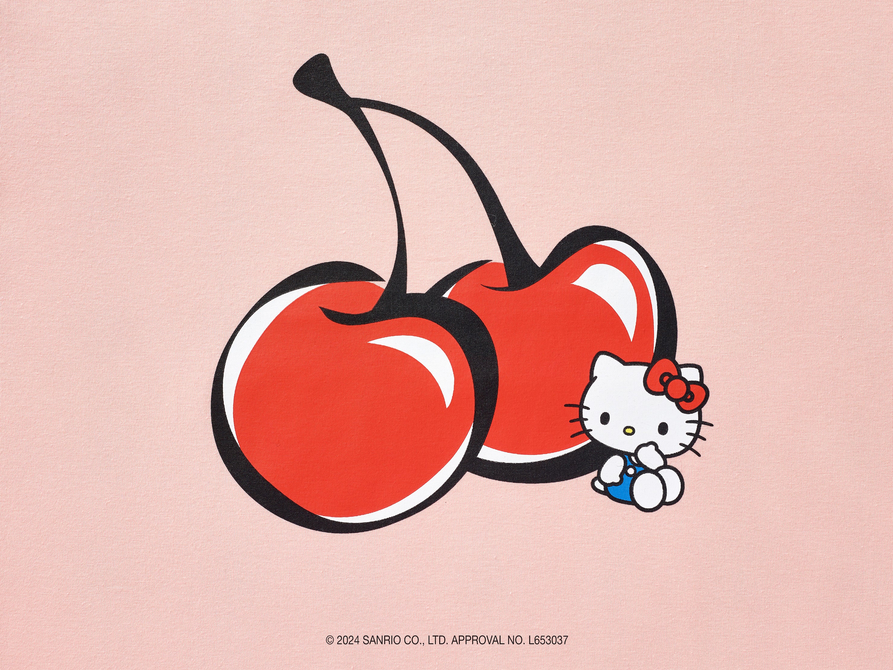 【KIRSH X HELLO KITTY】チェリークロップTシャツ【サーモン】