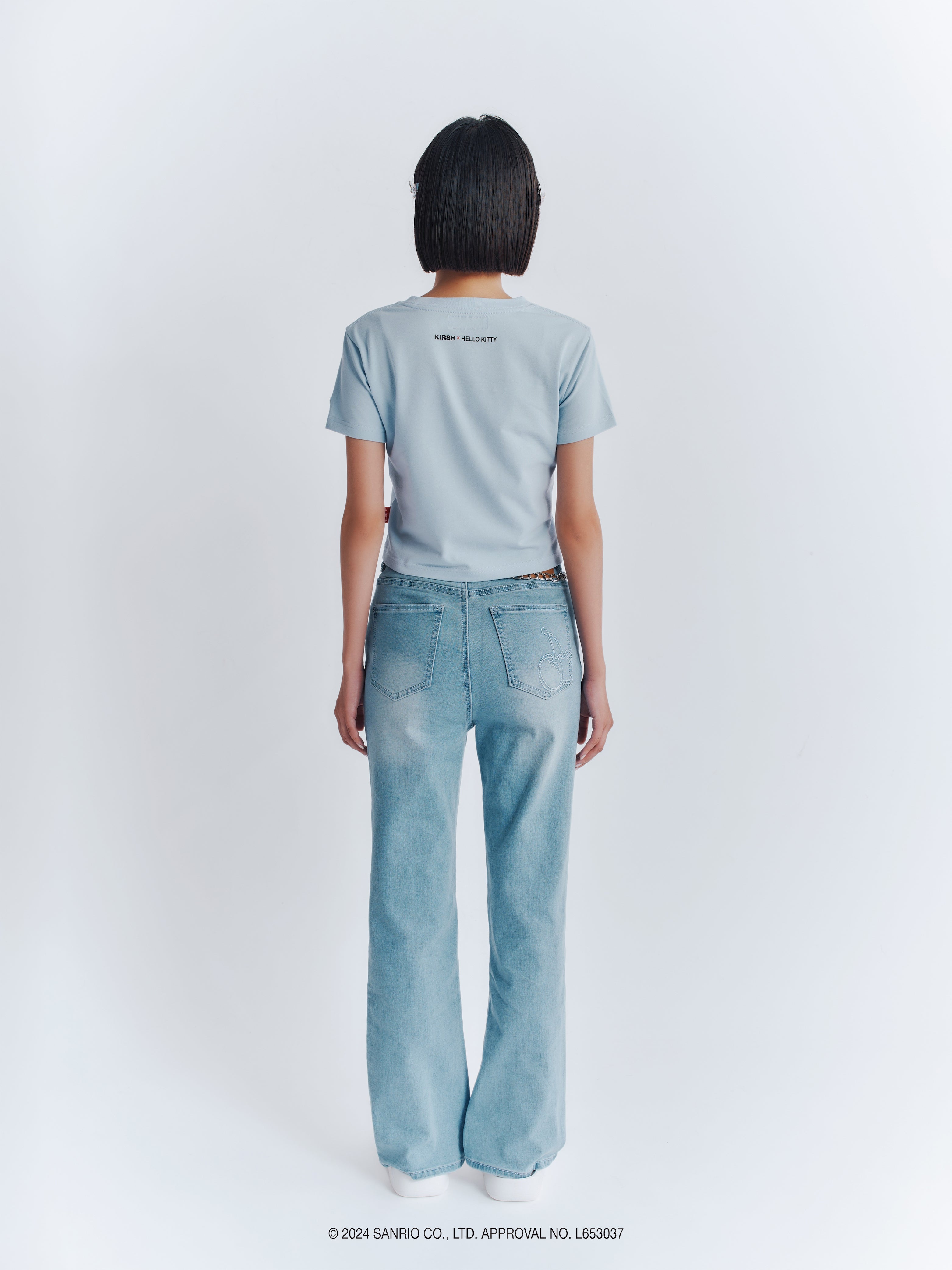 【KIRSH X HELLO KITTY】チェリークロップTシャツ【サーモン】