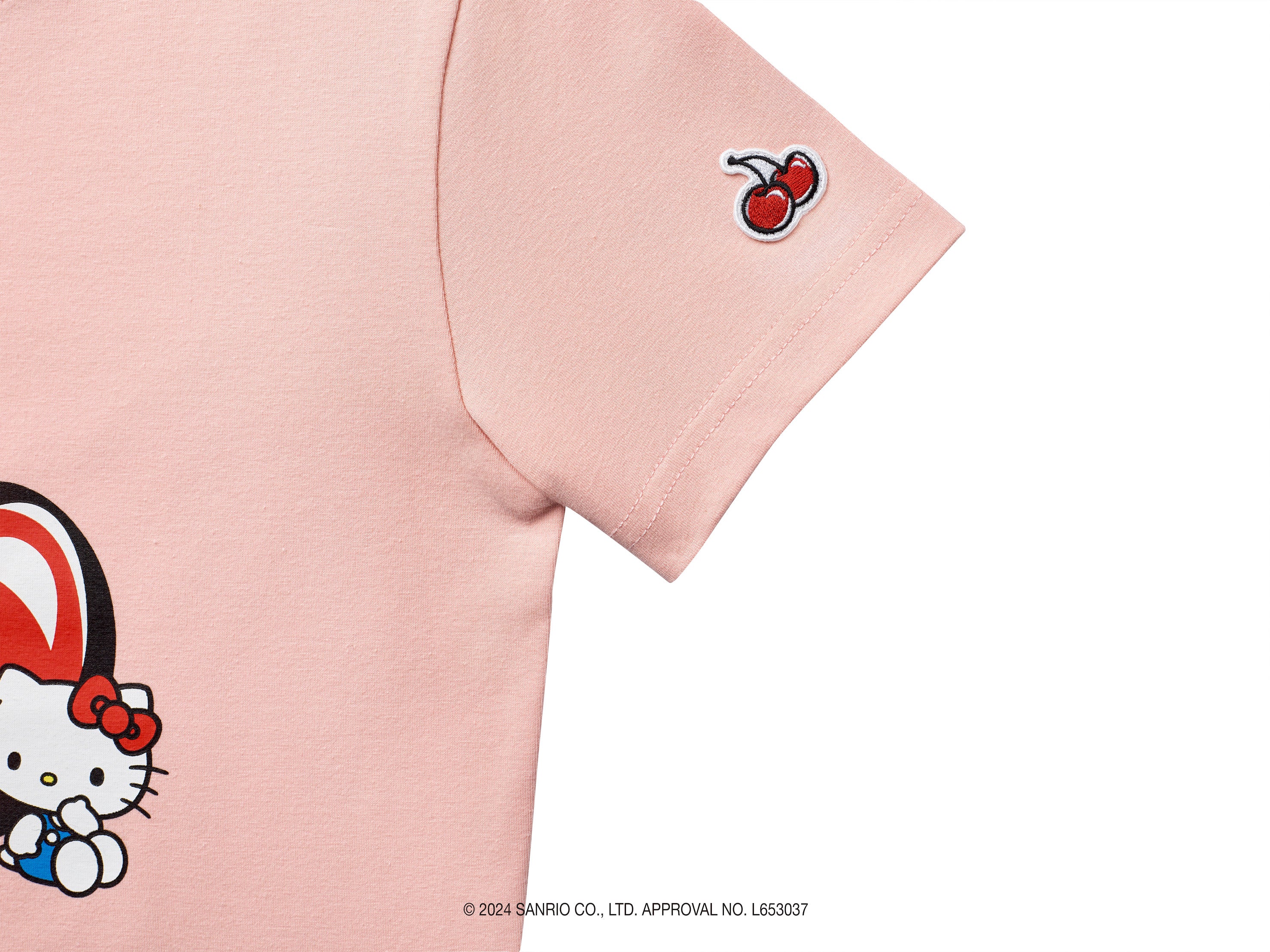 【KIRSH X HELLO KITTY】チェリークロップTシャツ【サーモン】