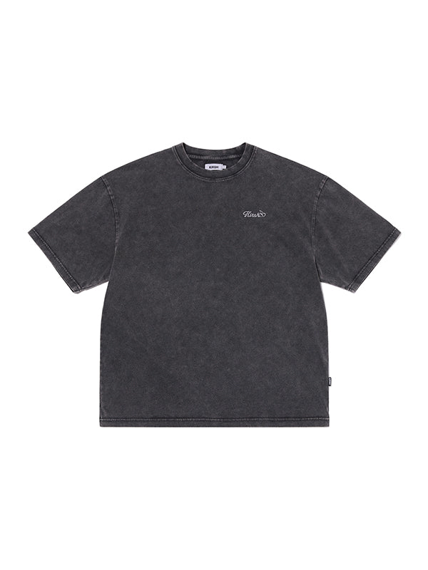 ワーディングルーズフィットピグメントTシャツ【ブラック】