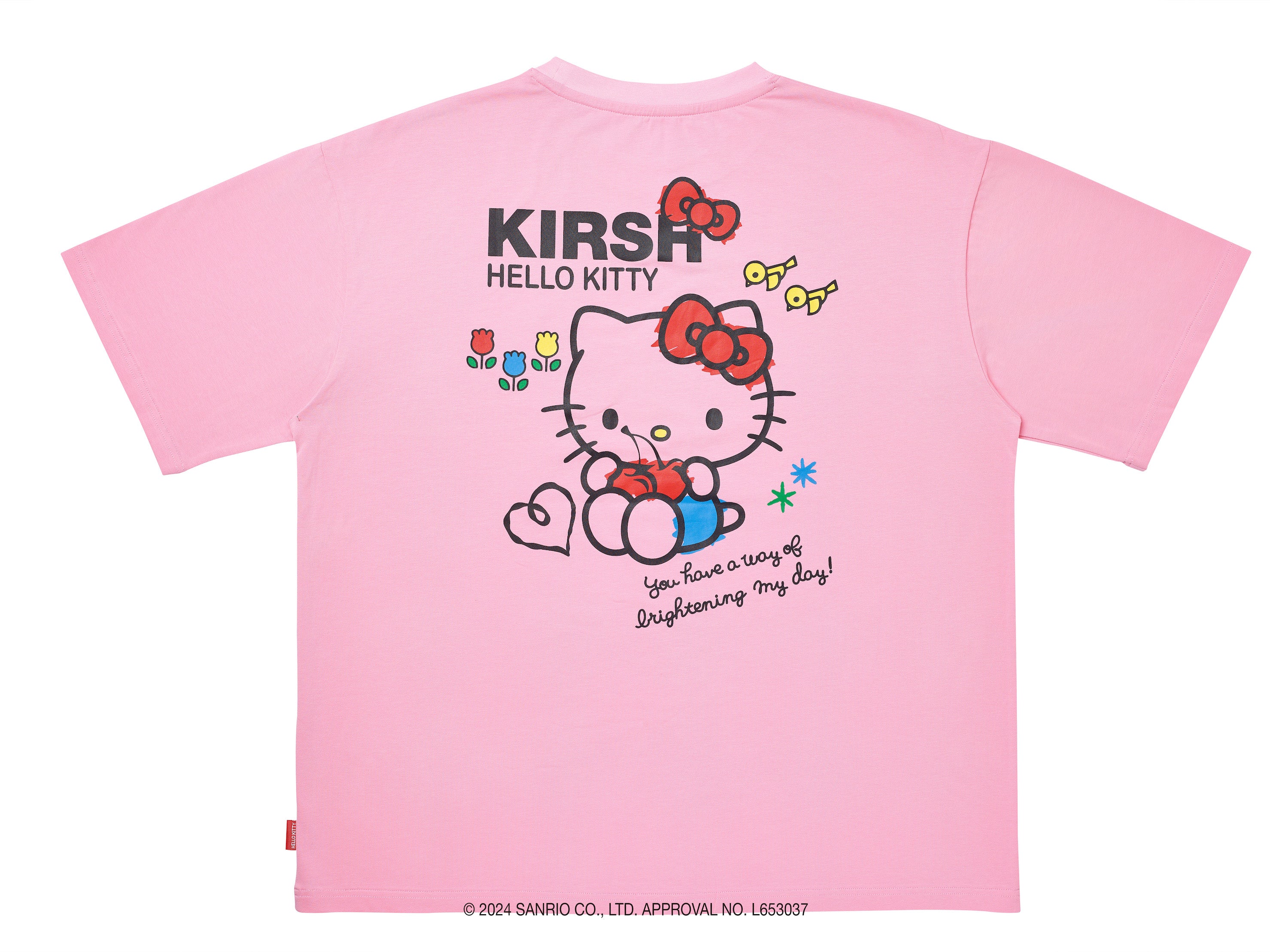 【KIRSH X HELLO KITTY】バックプリンティングTシャツ【ピンク】
