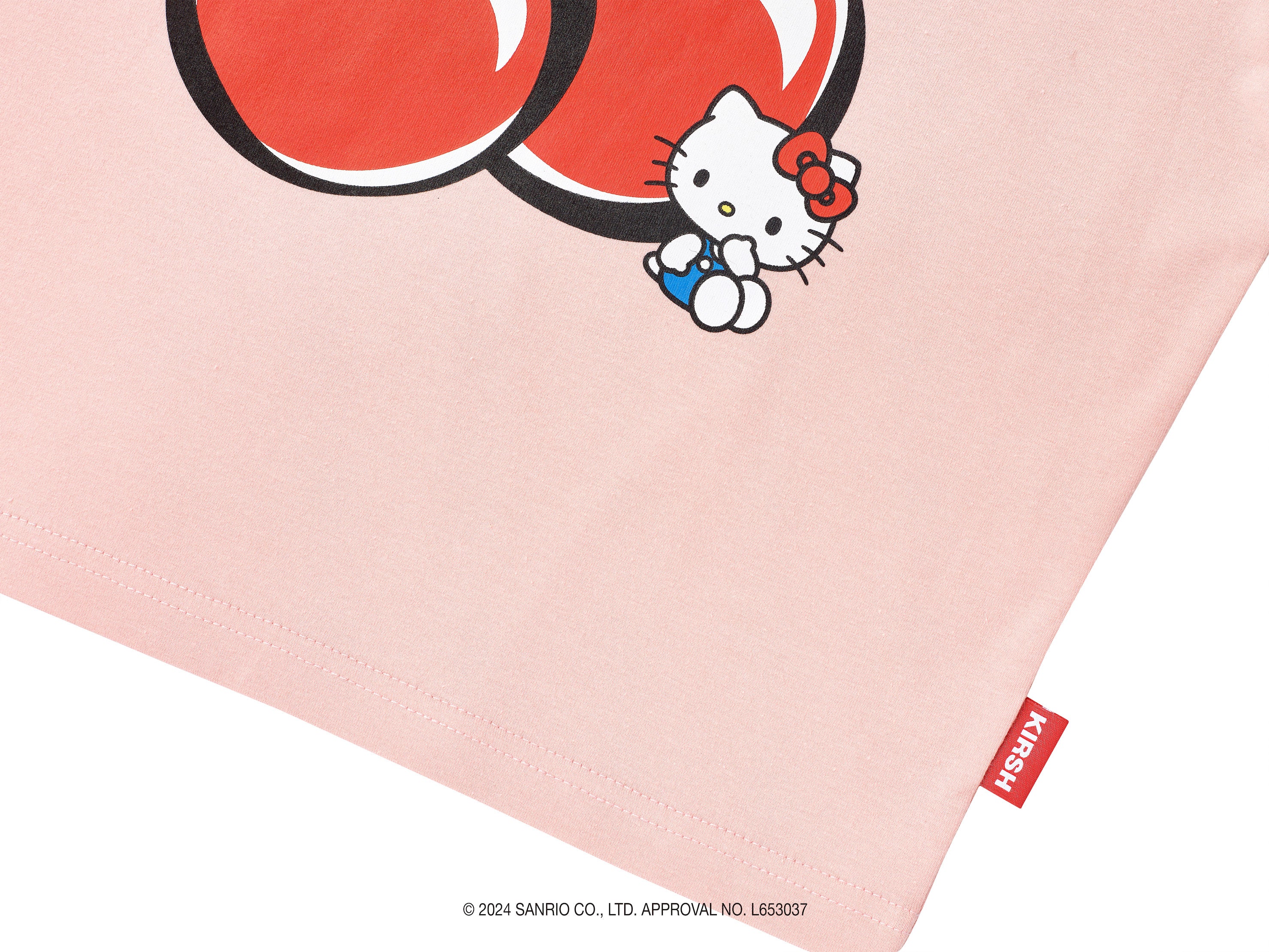 【KIRSH X HELLO KITTY】チェリークロップTシャツ【サーモン】