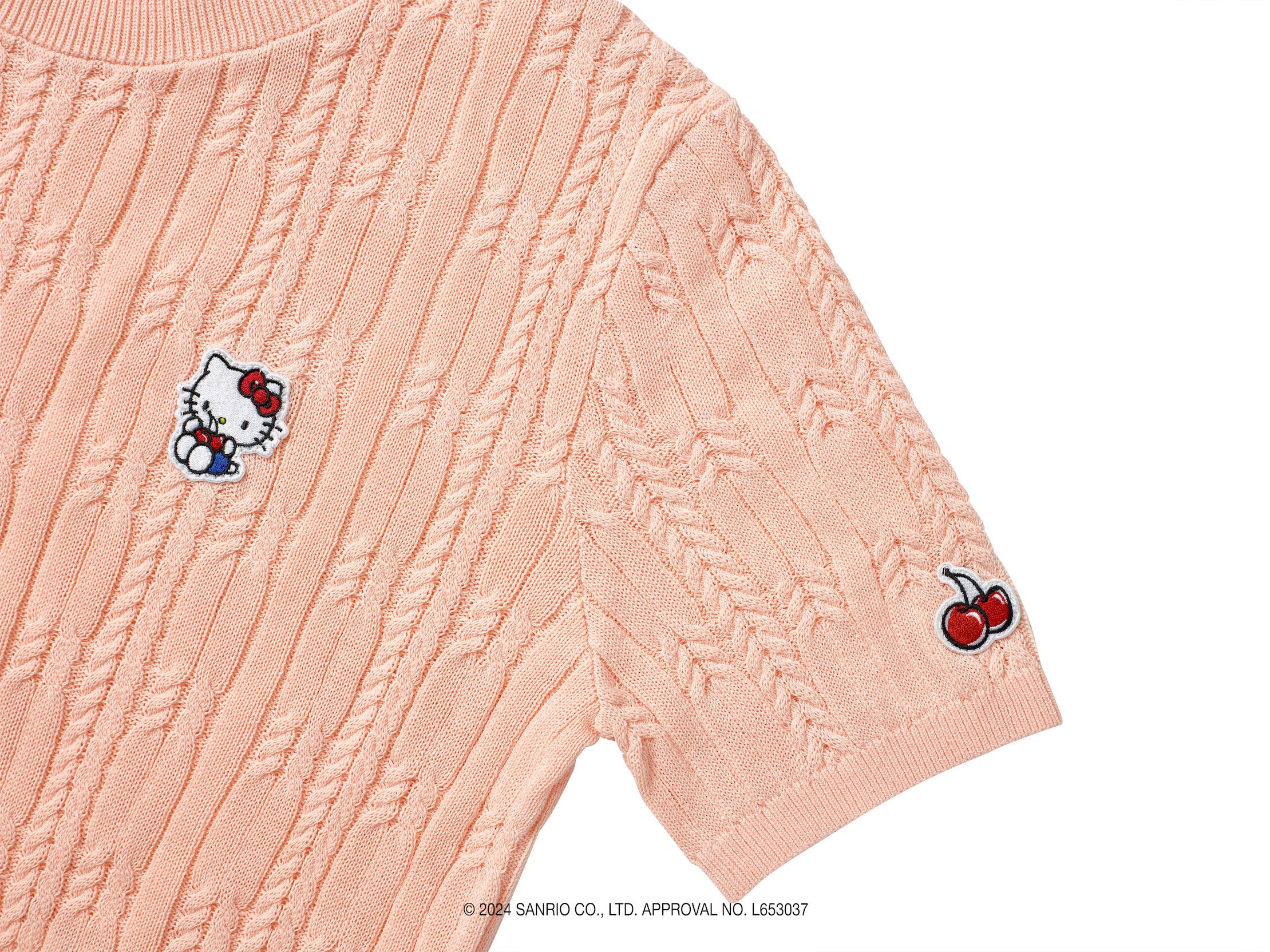 【KIRSH X HELLO KITTY】クロップショートニット【アイボリー】