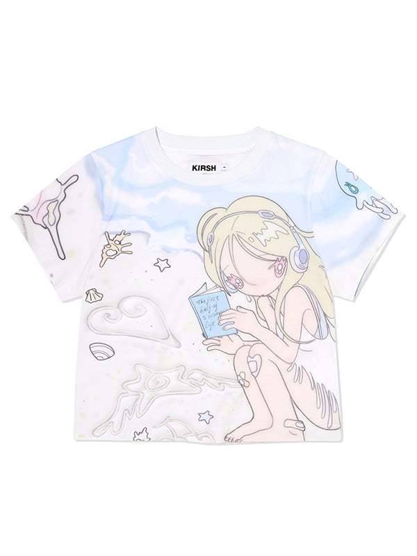 KIRSH X SUNONEBIRD フルプリントスタンダードフィット Tシャツ【マルチ】
