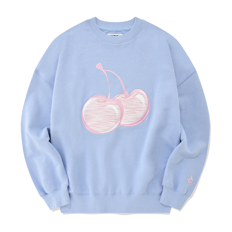 KNIT BIG CHERRY SWEATSHIRT【ICE】