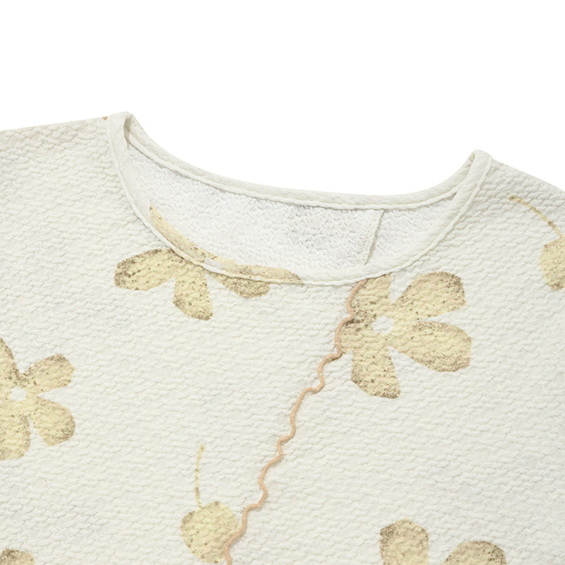 チェリープラントパターンTシャツ【アイボリー】