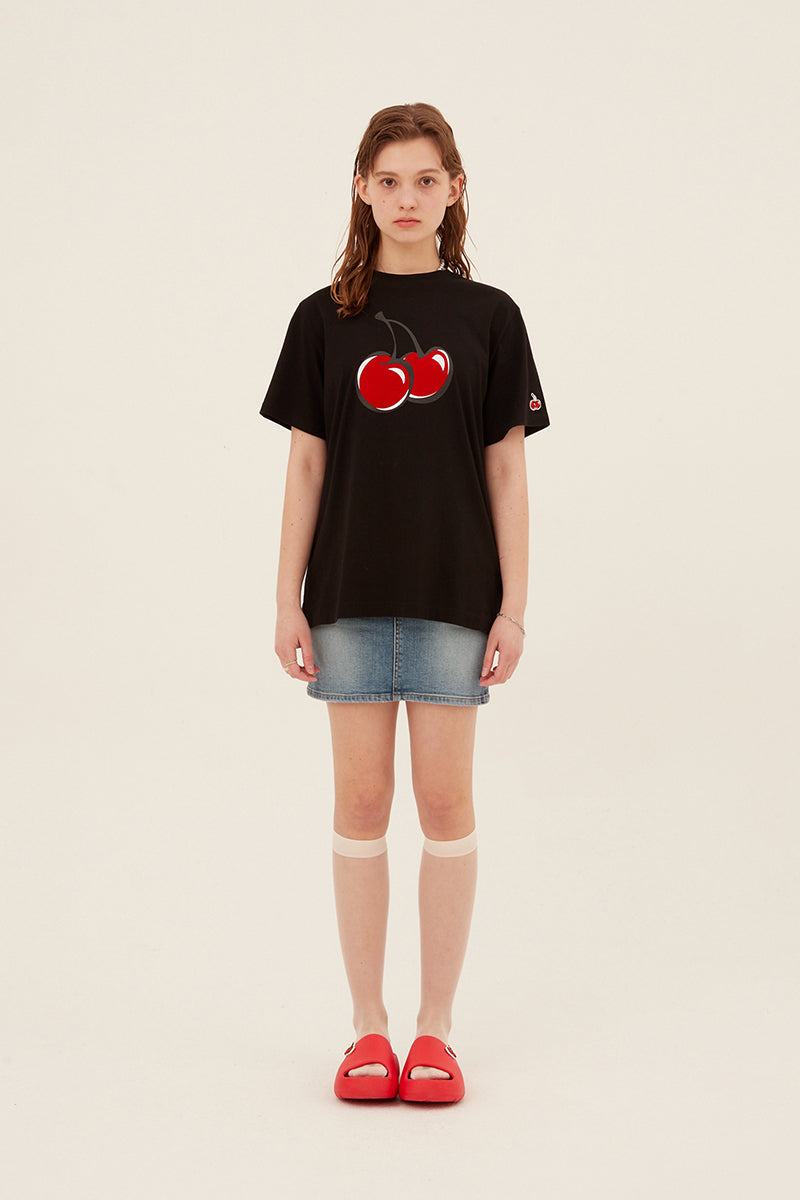 ビックチェリーTシャツ【ホワイト】