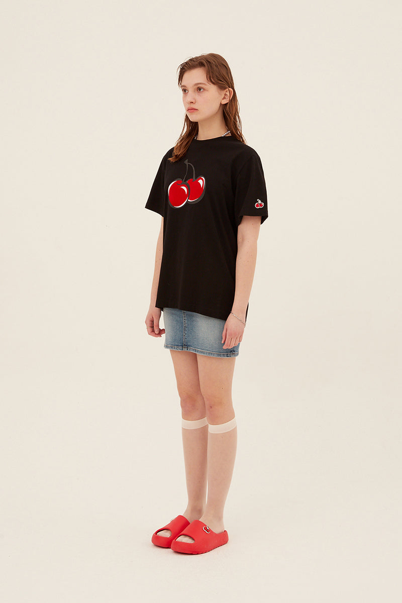ビックチェリーTシャツ【ホワイト】