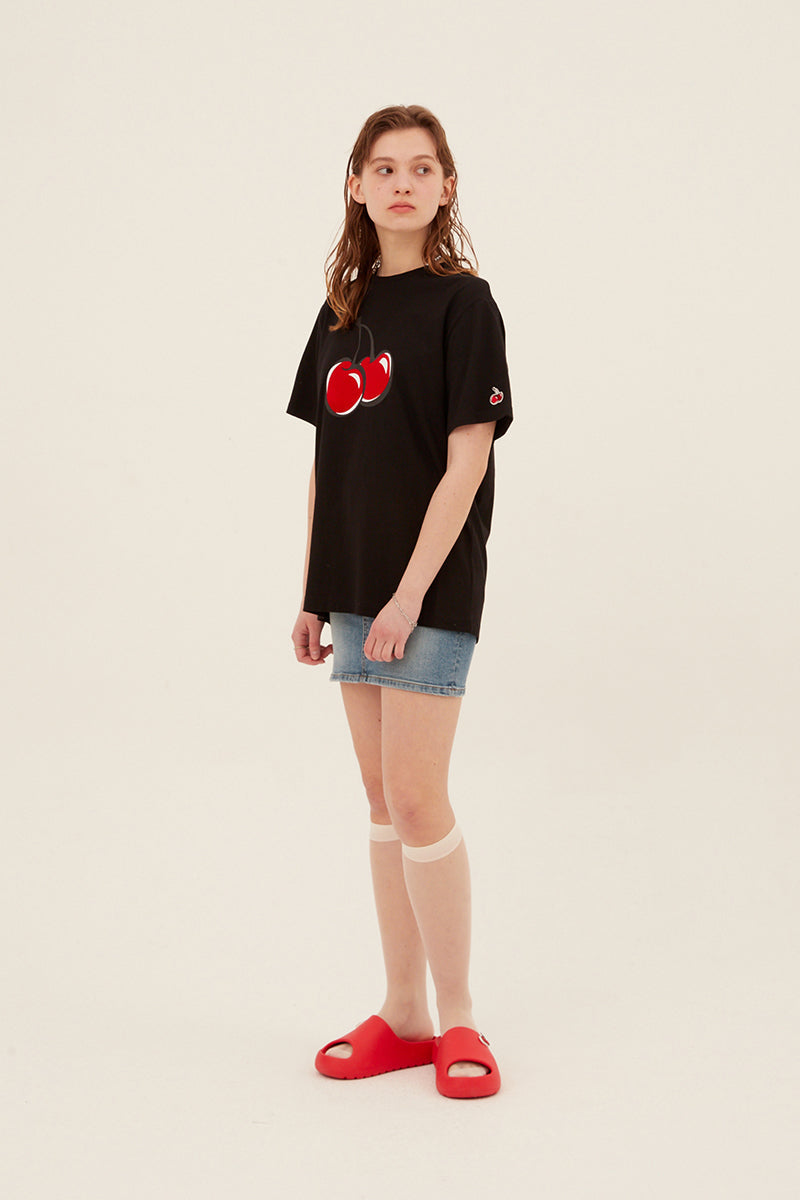 ビックチェリーTシャツ【ホワイト】