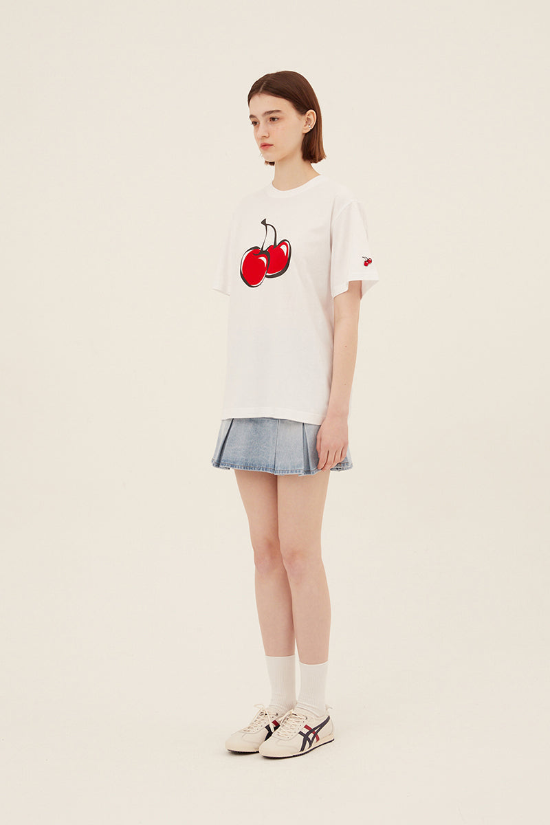 ビックチェリーTシャツ【ホワイト】