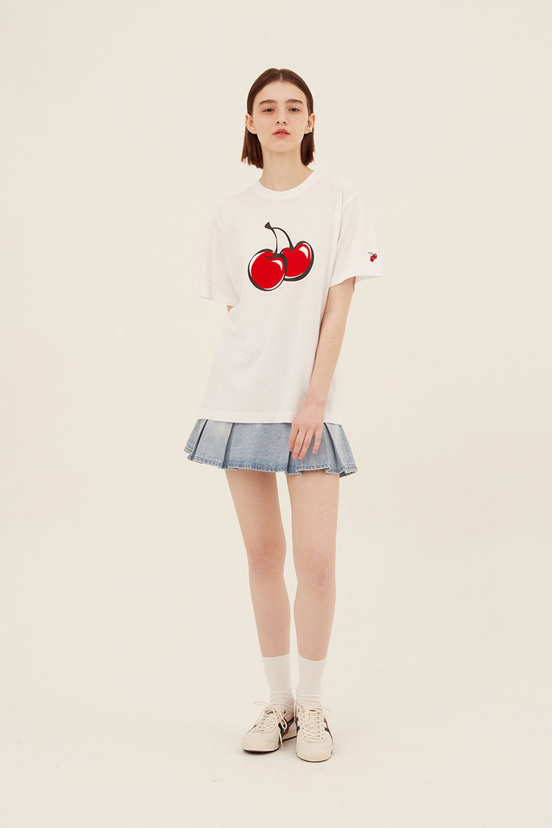 ビックチェリーTシャツ【ホワイト】