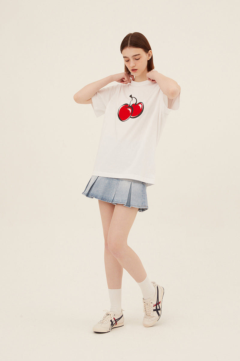 ビックチェリーTシャツ【ホワイト】