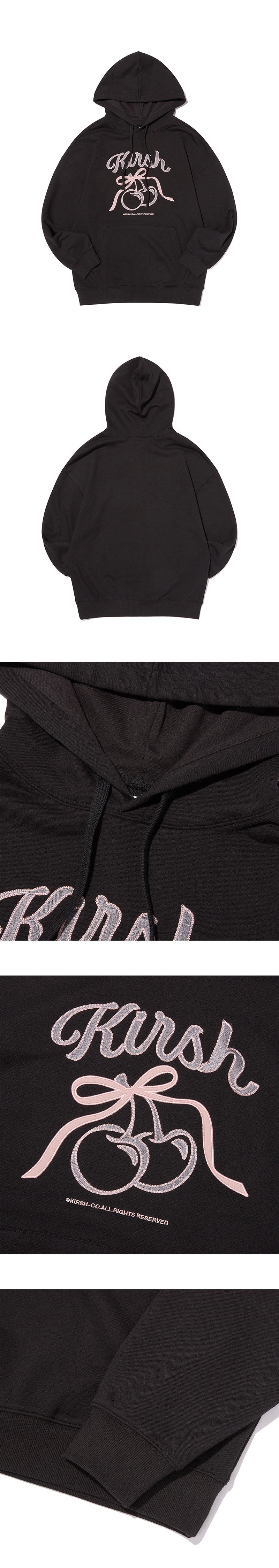 リボンアップリケルーズフィットフーディ【レッド】