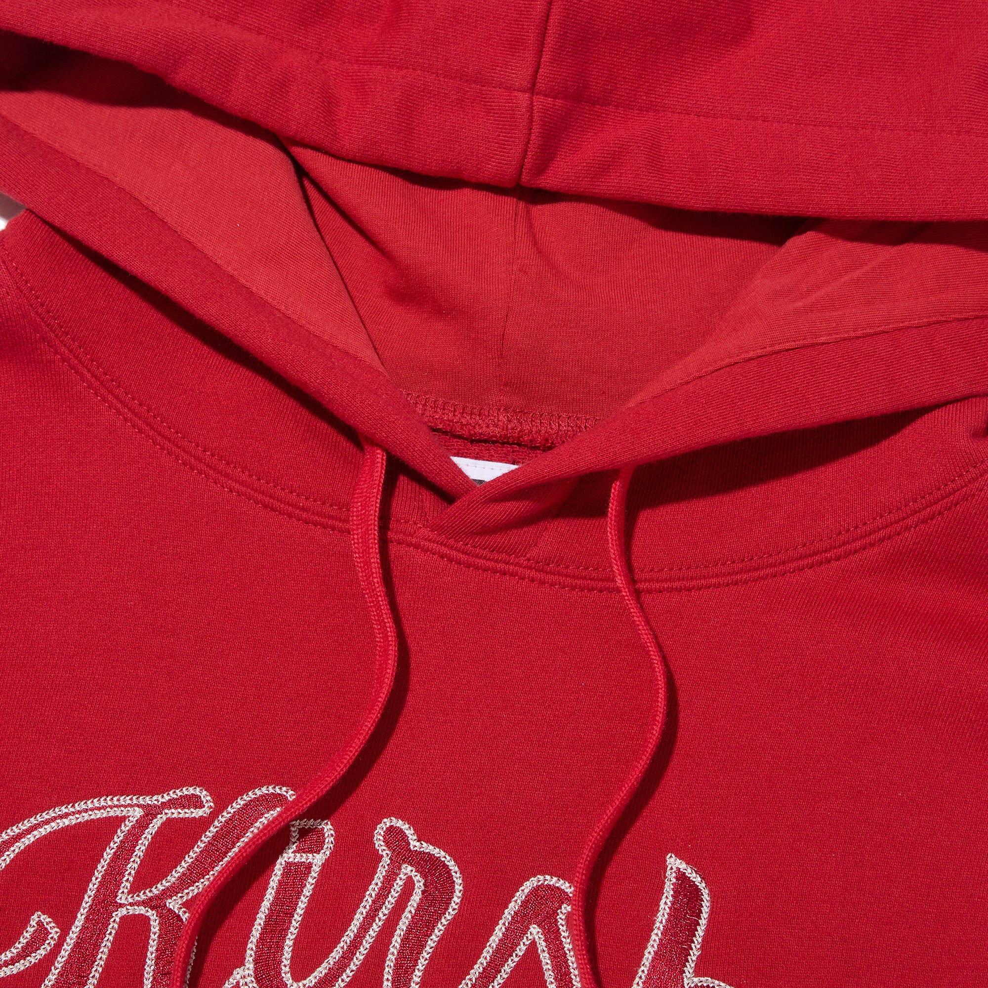 リボンアップリケルーズフィットフーディ【レッド】