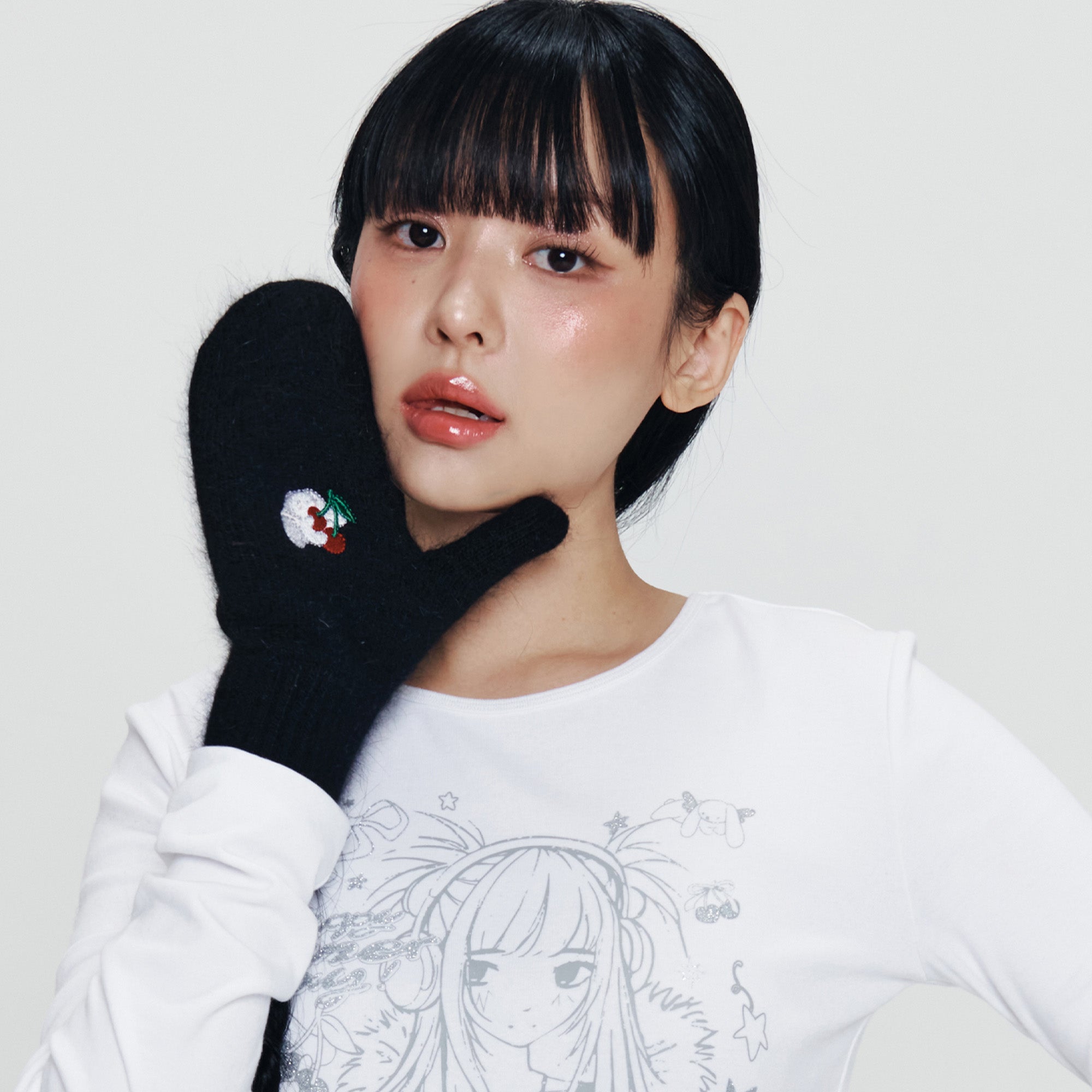 KIRSH X PYITU ニットミトン【ブラック】