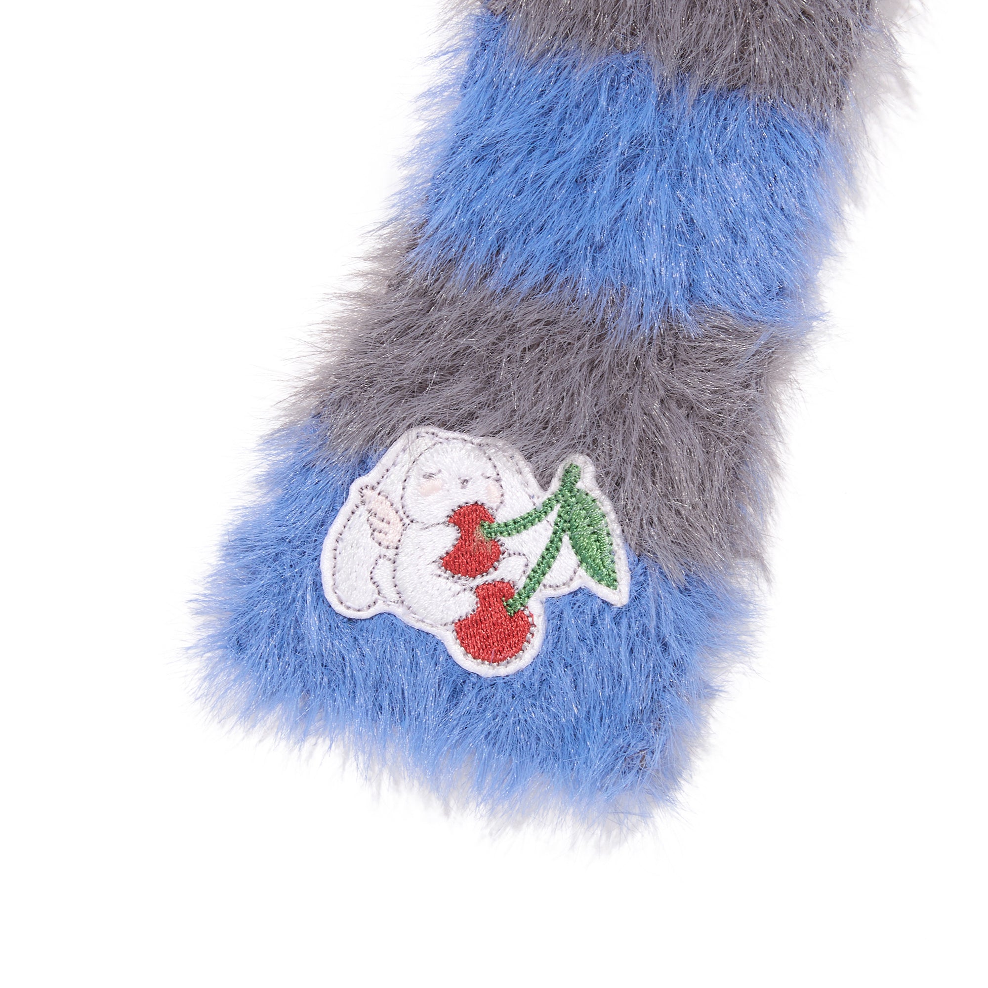 KIRSH X PYITU モヘアストライプ ミニマフラー【ブルー】