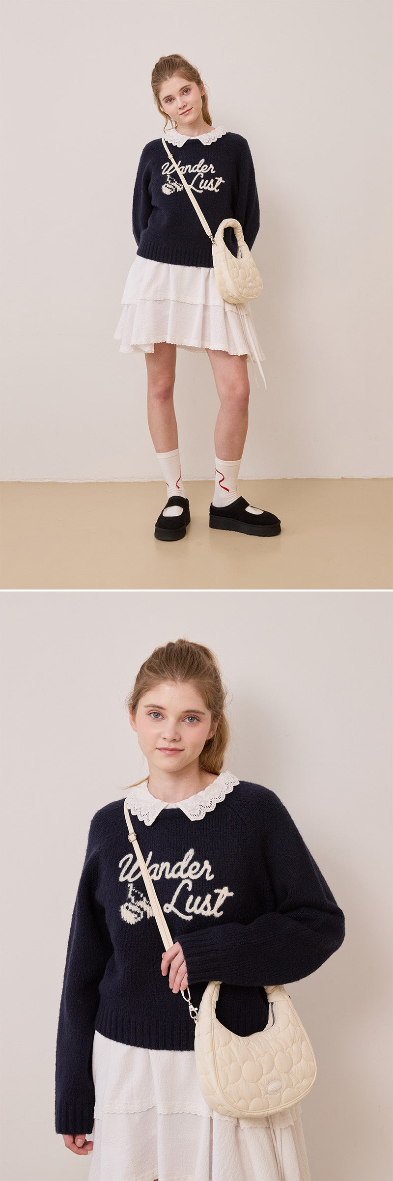 チェリーキルティング2ウェイバッグ【アイボリー】