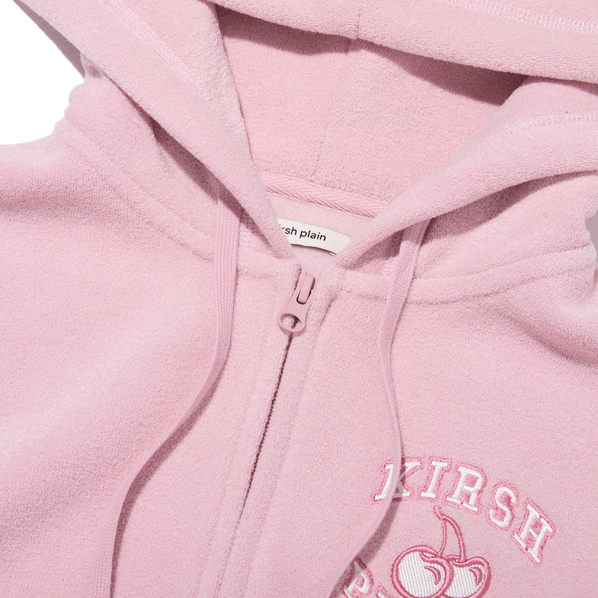 アーチチェリーテリークロップジップアップフーディ【ピンク】