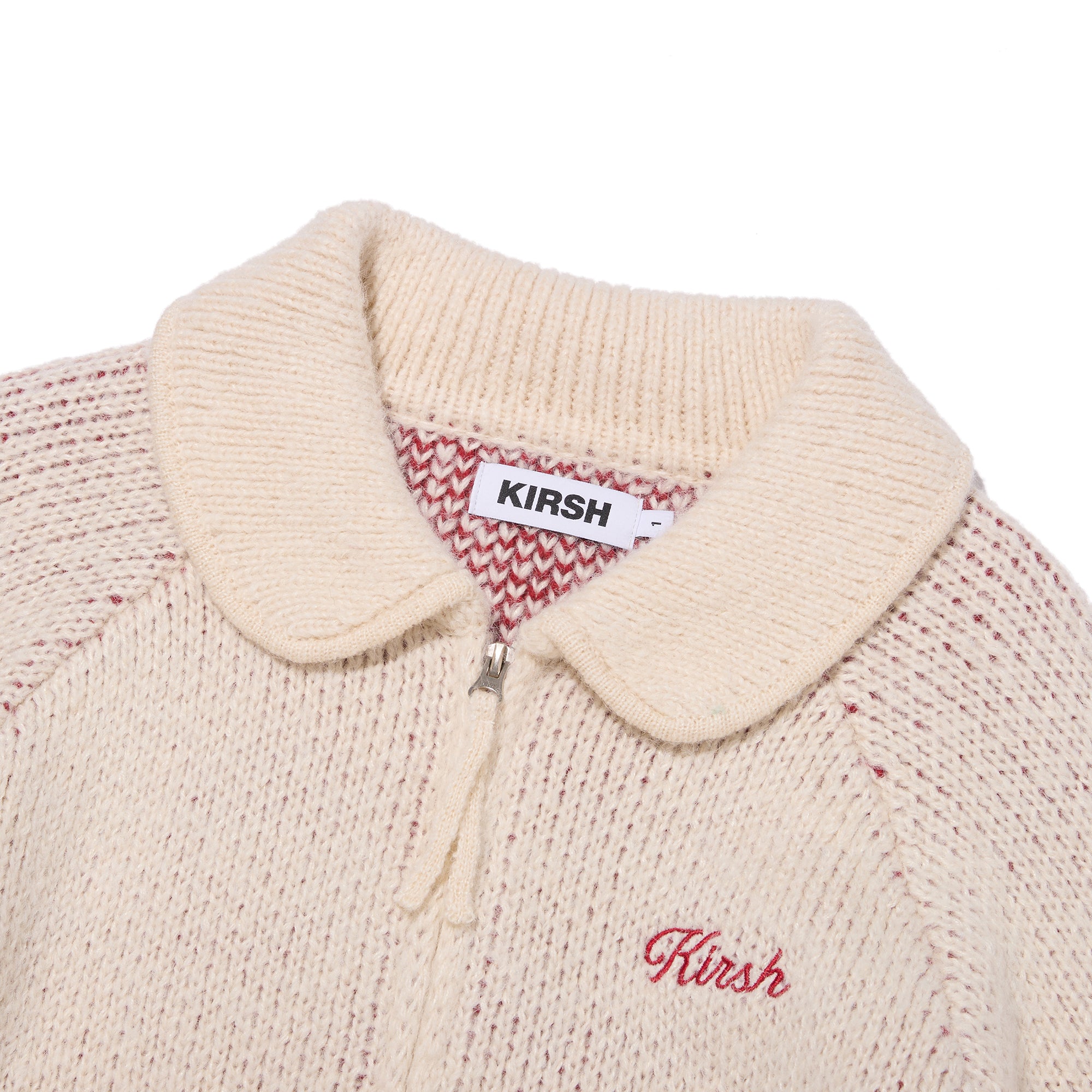 リボンチェリールーズフィットニットジップアップ【ダークグレー】