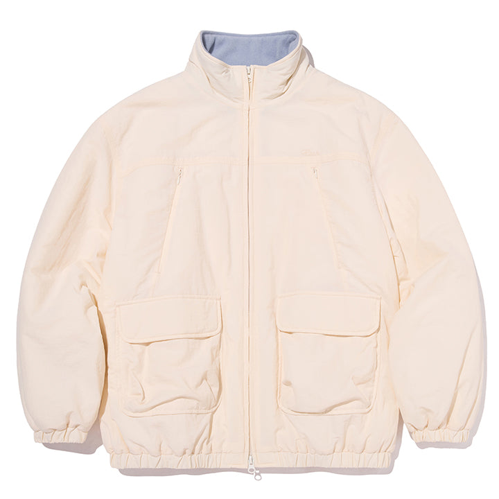 ポケットポイントルーズフィットパディングジャケット【アイボリー】