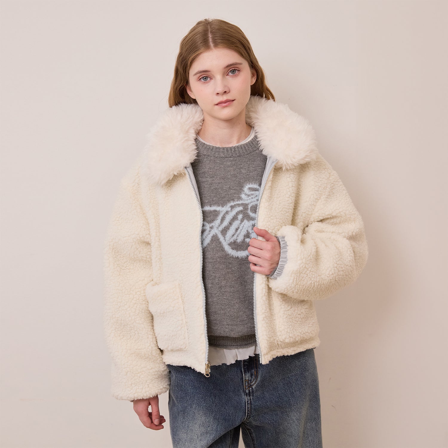 フォーファーリバーシブルパデッドジャケット【ブラウン】