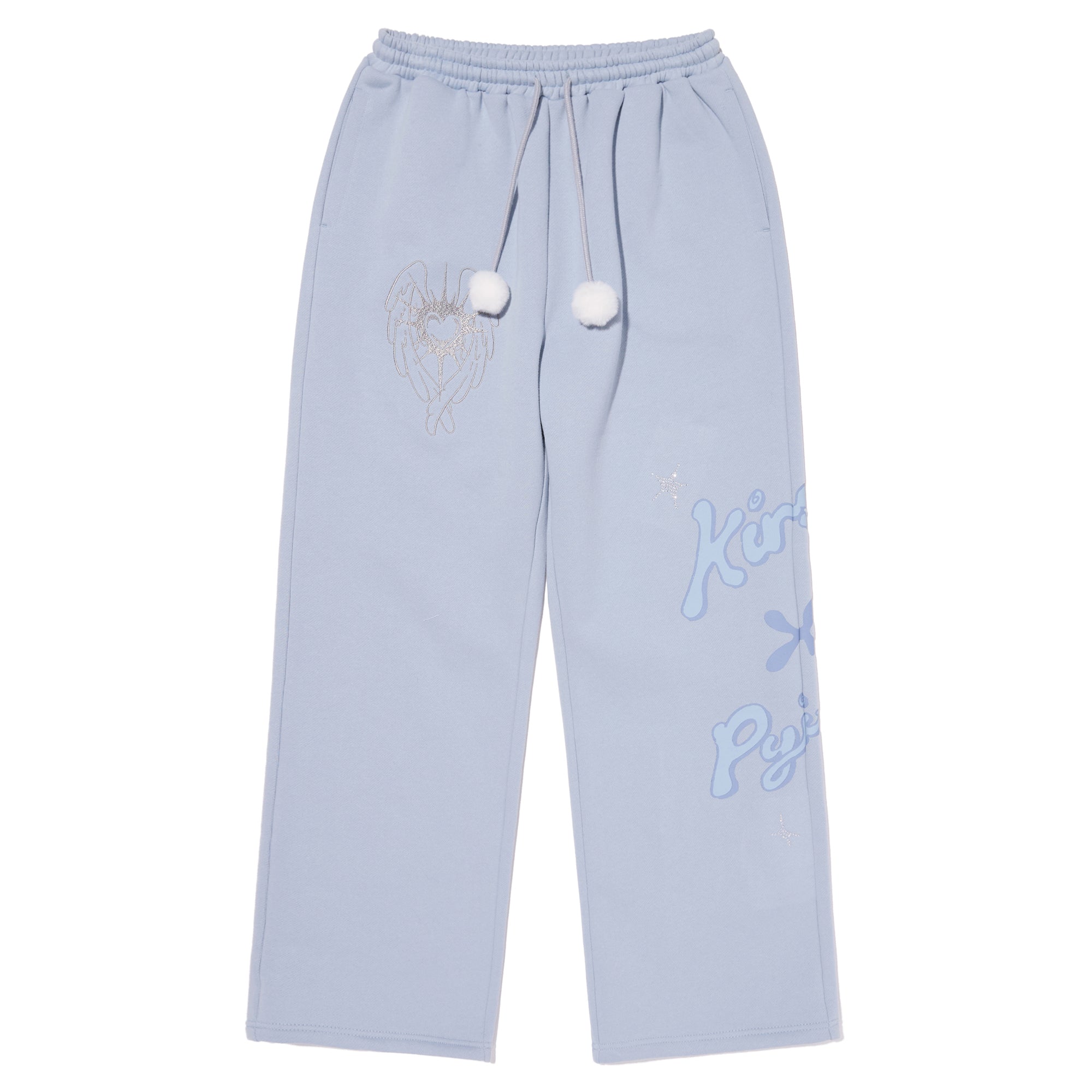 KIRSH X PYITU グラフィックルーズフィットジョガーパンツ【ブルー】