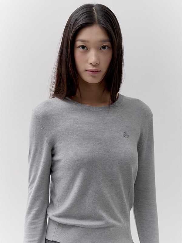 スモールチェリースタンダードフィットニット【グレー】