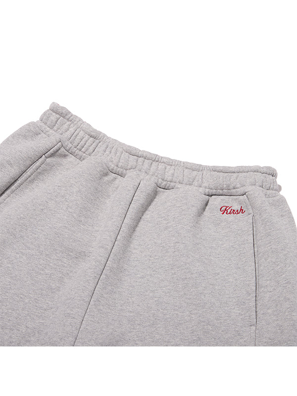 チェリーグラフィックルーズフィットスウェットパンツ【メランジグレー】