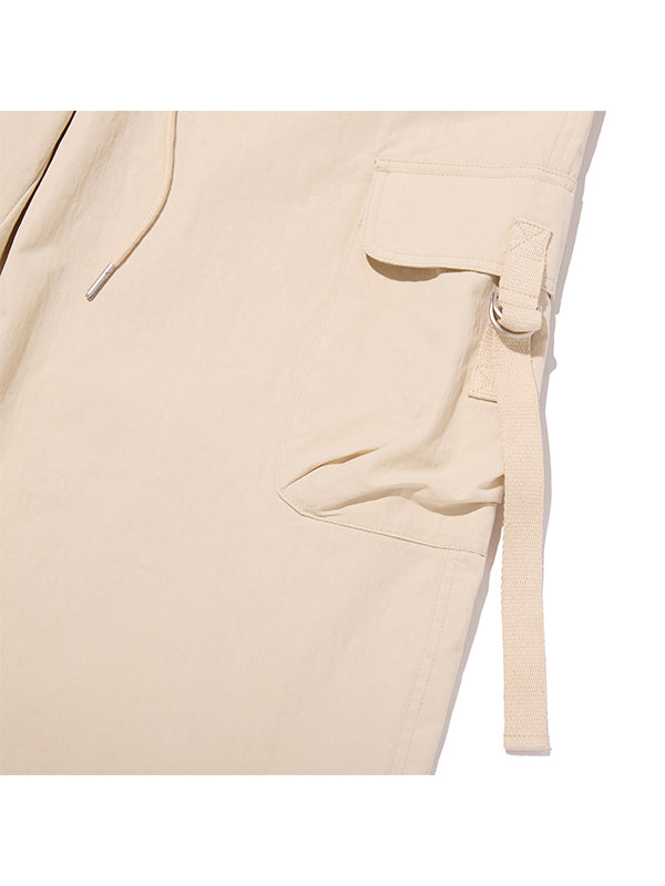 プレーンナイロンカーゴパンツ【カーキ】