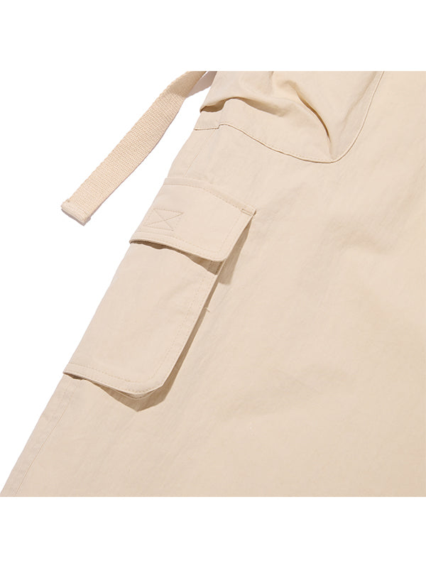 プレーンナイロンカーゴパンツ【カーキ】