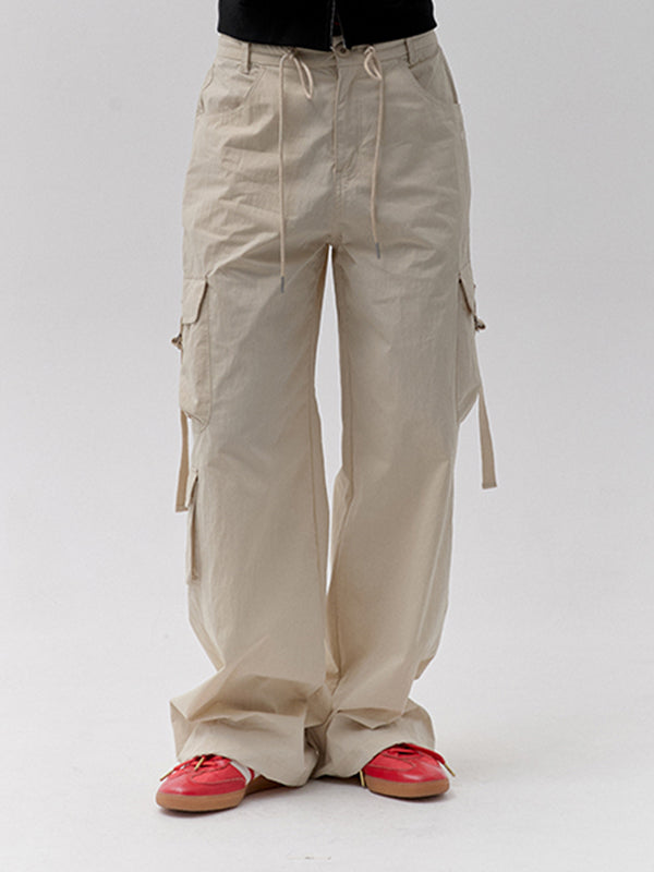 プレーンナイロンカーゴパンツ【ベージュ】