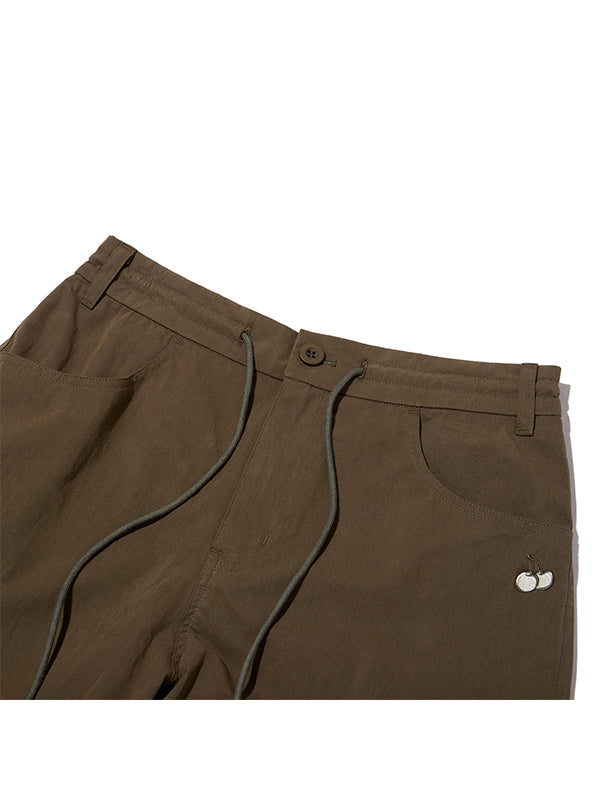 プレーンナイロンカーゴパンツ【カーキ】