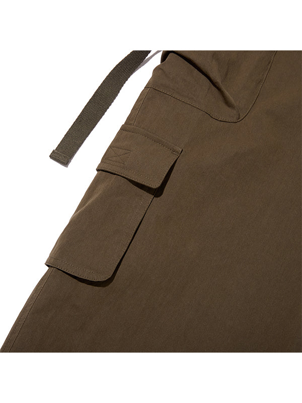 プレーンナイロンカーゴパンツ【カーキ】