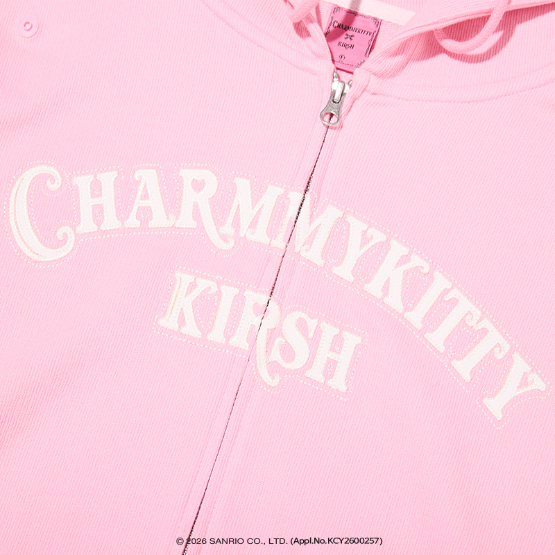 KIRSH X CHARMMYKITTY ドールチャームフーデッドジップアップ【ピンク】