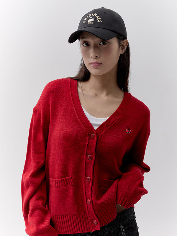 チェリーグラフィックボールキャップ【ブラック】