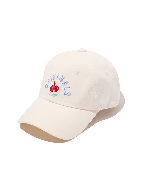 チェリーグラフィックボールキャップ【ホワイト】