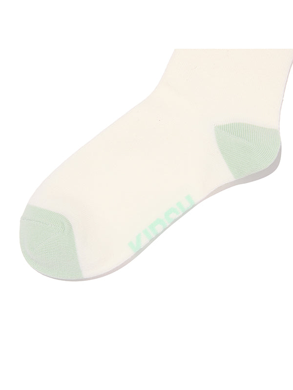 カラーブロックチェリーソックス【イエロー】