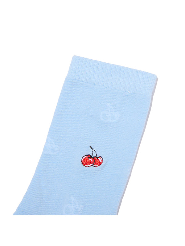 オールオーバーチェリーソックス【ブルー】