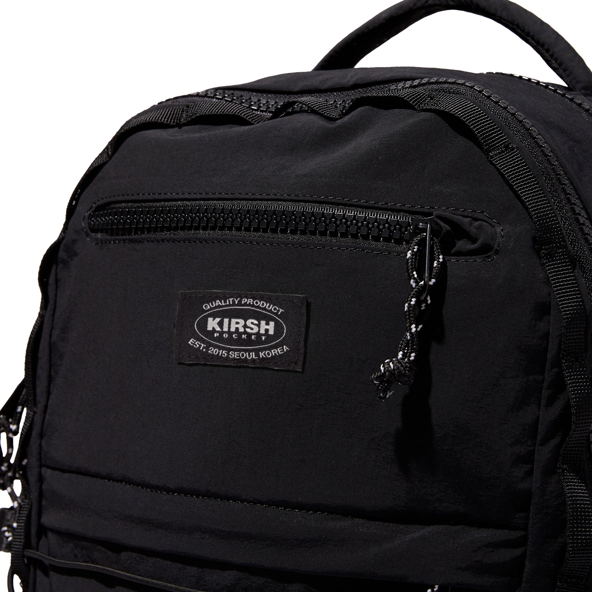 KIRSH ポケットパッカブルキーリング付きストリングバックパック 【ブラック】