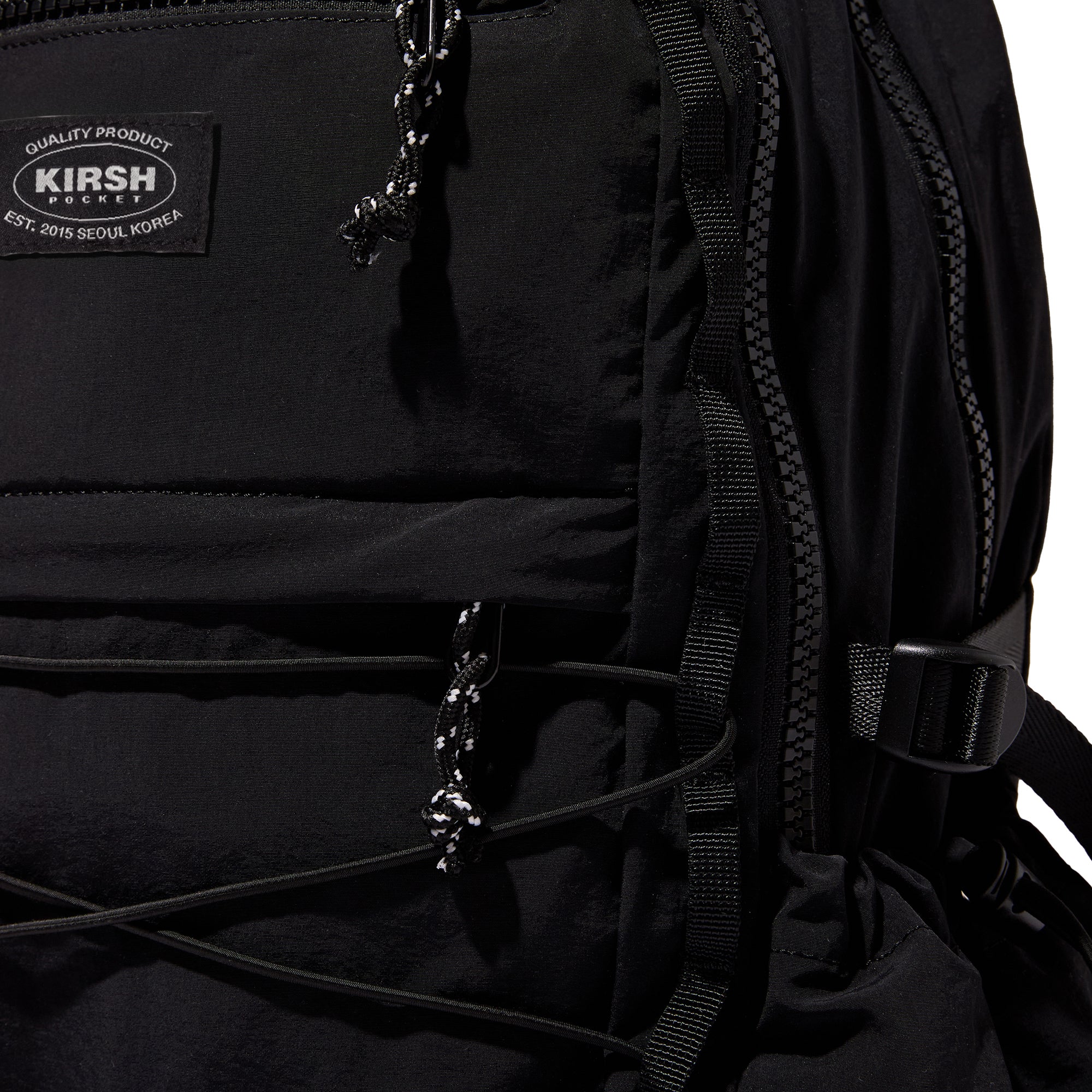 KIRSH ポケットパッカブルキーリング付きストリングバックパック 【ブラック】