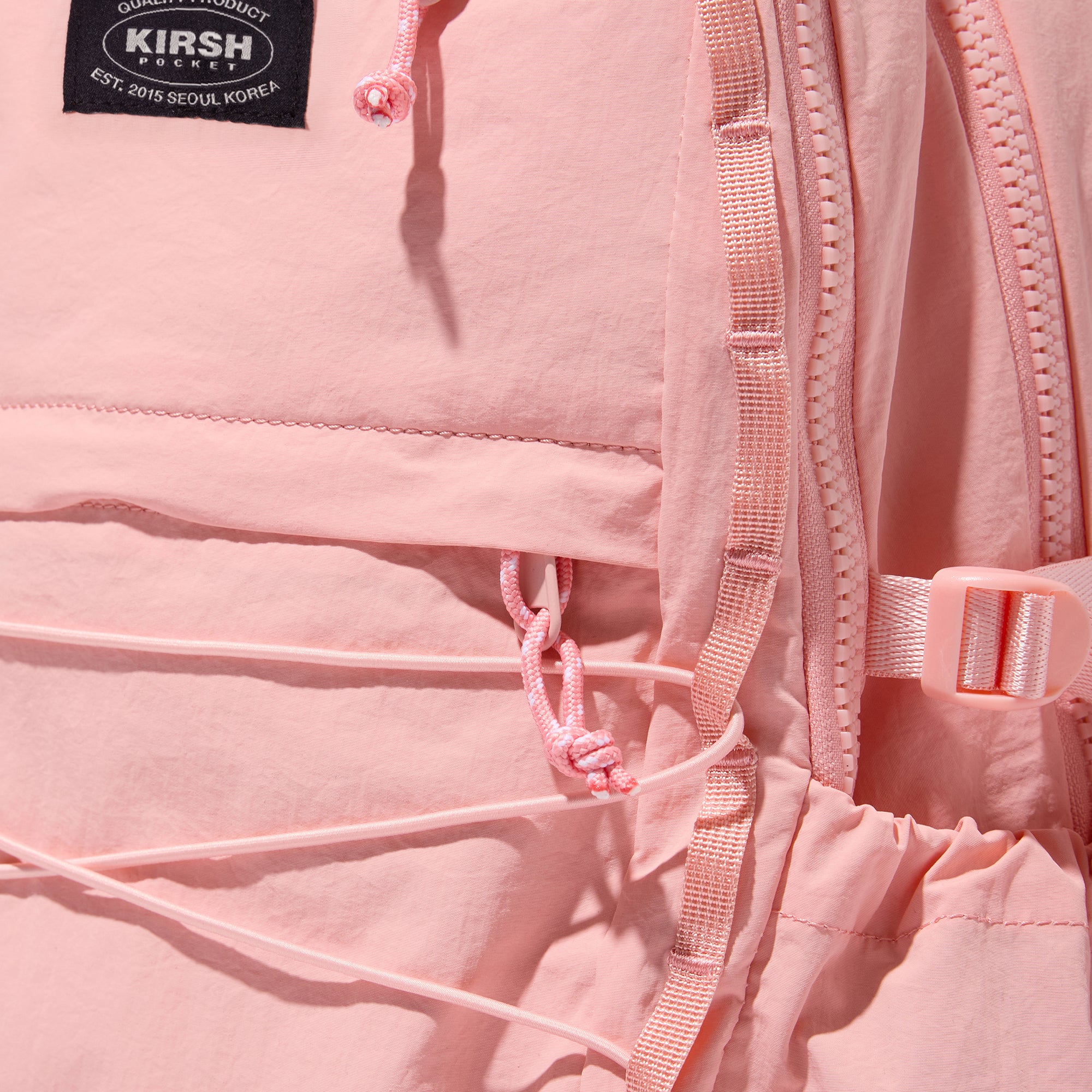 KIRSH ポケットパッカブルキーリング付きストリングバックパック 【ブラック】