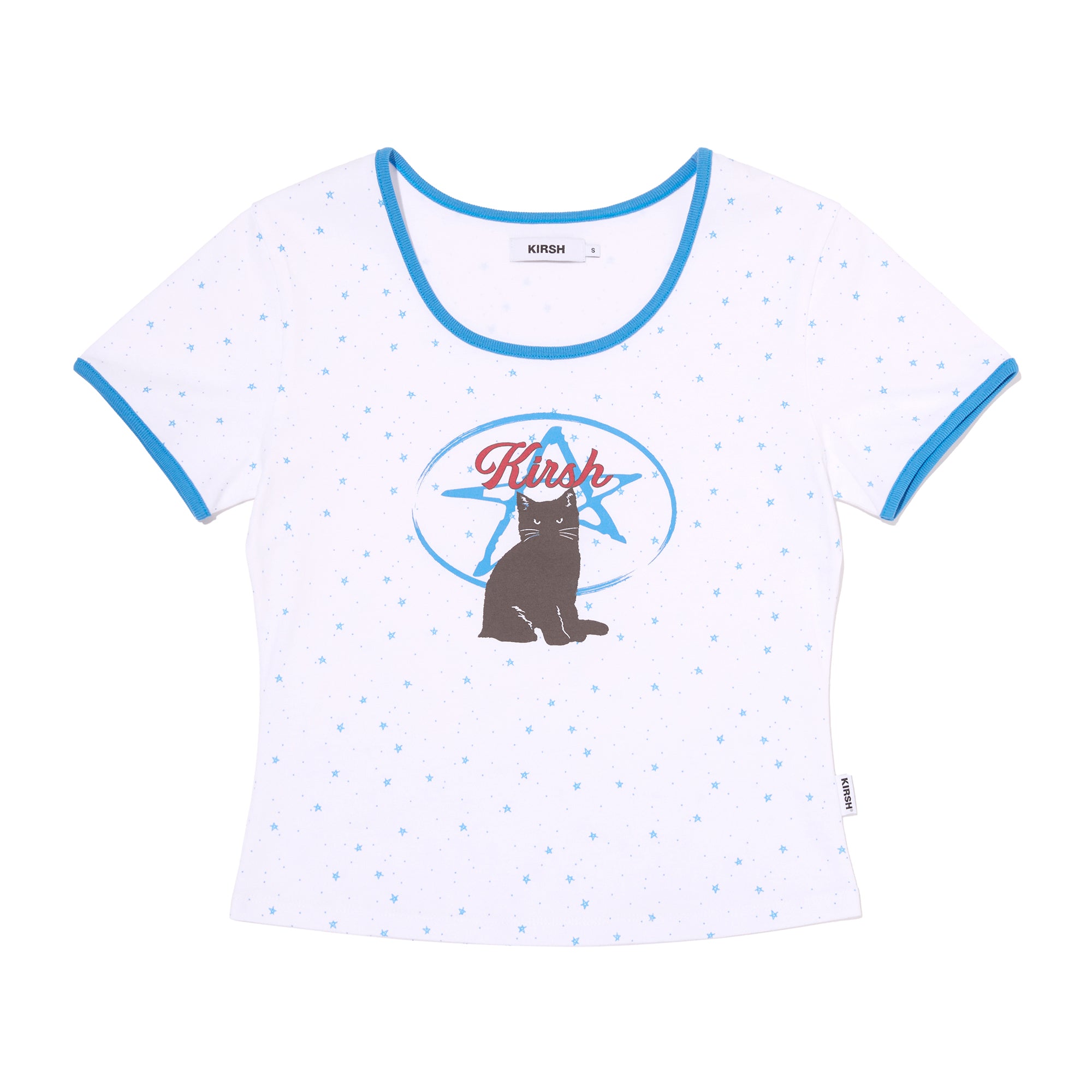 オールオーバープリントユーネックリンガーTシャツ【グリーン】
