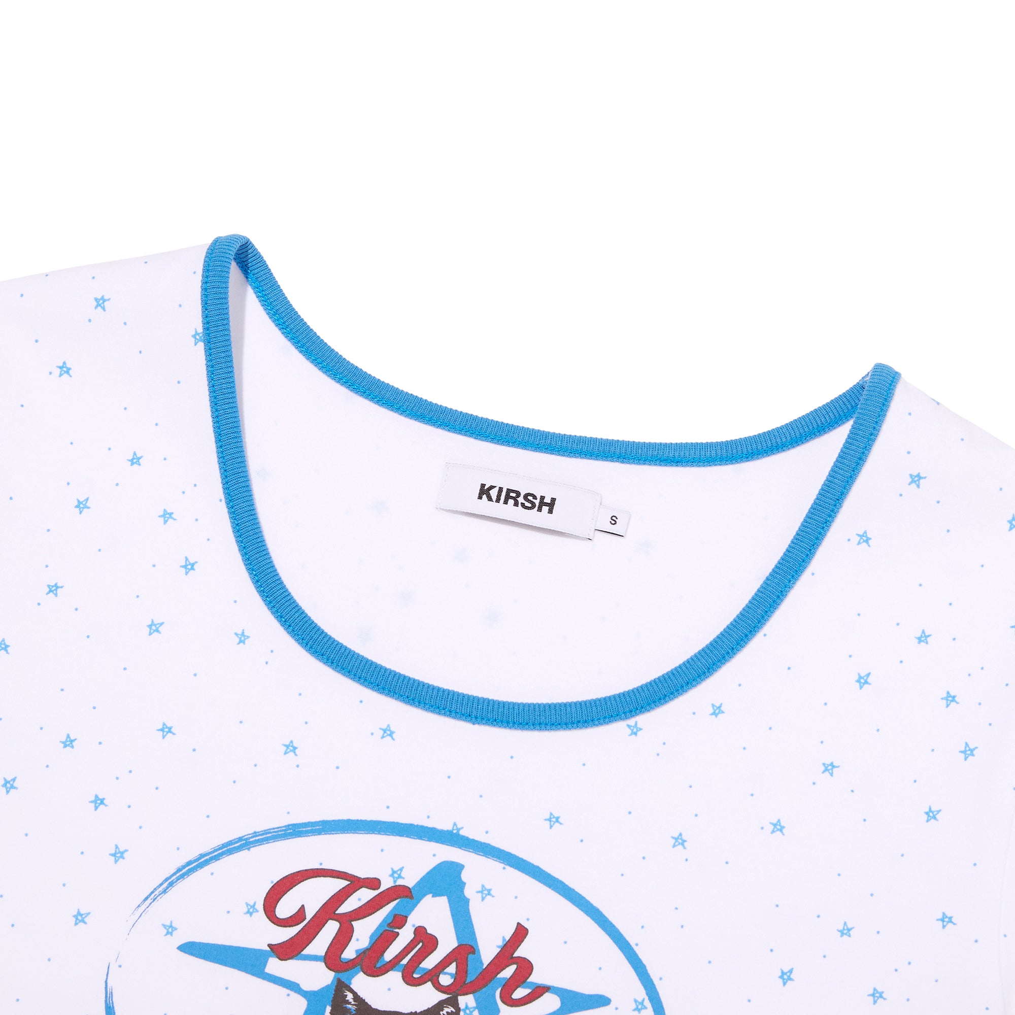 オールオーバープリントユーネックリンガーTシャツ【グリーン】