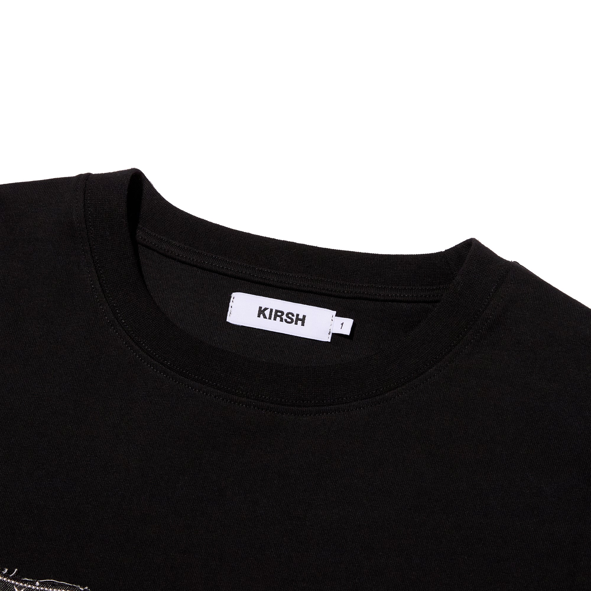 I LOVE KIRSH デニムアップリケ半袖Tシャツ【イエロー】